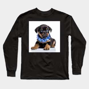 Jewelled Rottie Puppy Long Sleeve T-Shirt